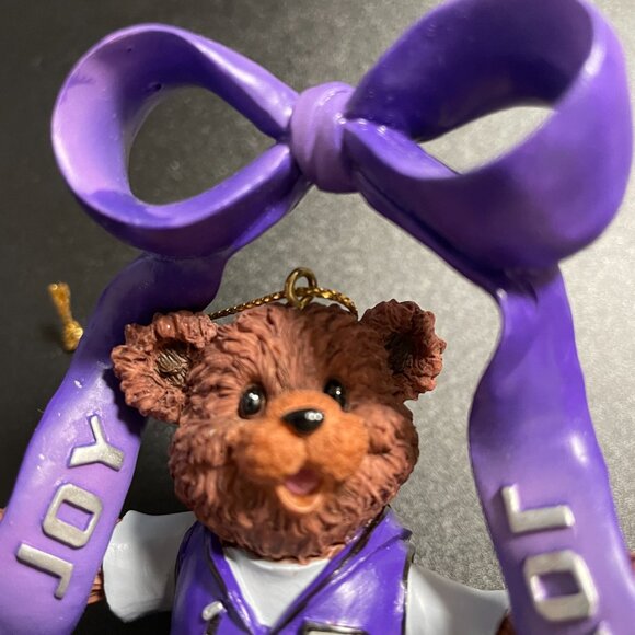 Limited Edition Purple Joy Wish Bear Christmas Ornament 2000 VINTAGE - Picture 5 of 7